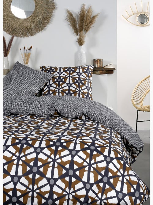 Juego de cama de algodón puro, 240 x 220 cm, Hexágono - AFIBEL - Kiabi