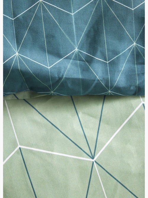 Juego de cama de algodón puro, 260 x 240 cm, estampado de rombos. - AFIBEL - Kiabi