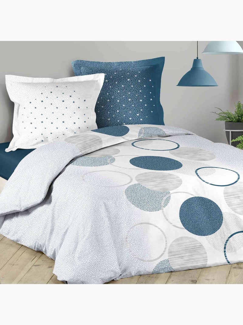 Juego de cama de algodón voie lactee bleu douceur d'intérieur Azul - Kiabi