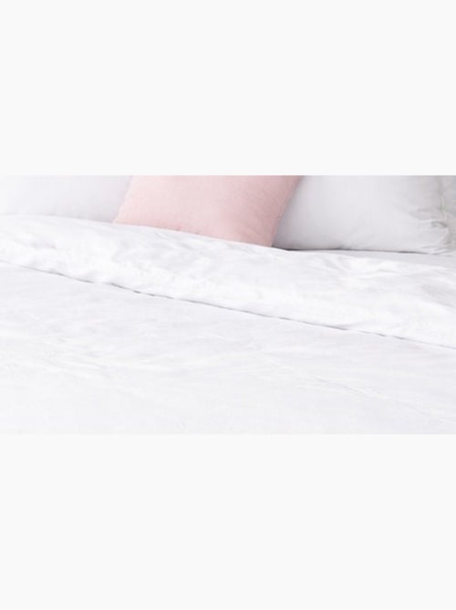 Juego de cama de algodón y lino lavado liso - Kiabi
