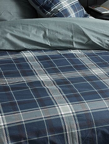 Juego de cama de cuadros - Doble