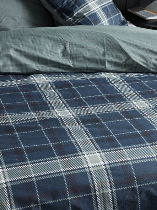 Juego de cama de cuadros - Doble - Kiabi