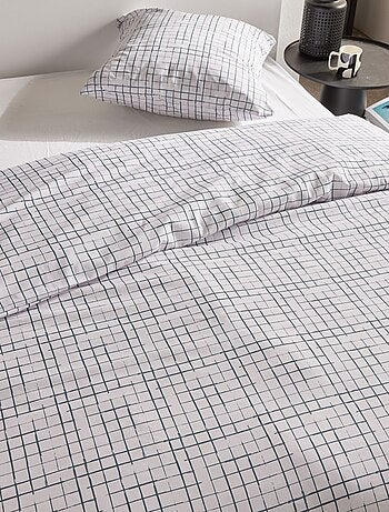 Juego de cama de cuadros - Doble