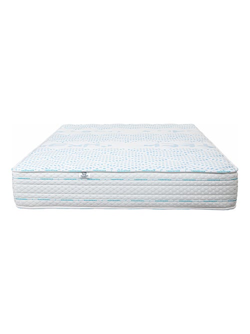 Juego de cama de espuma viscoelástica de 24 cm + somier de láminas gris - Kiabi Juego de cama de espuma viscoelástica de 24 cm + somier de láminas gris - Kiabi