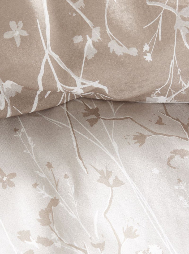 Juego de cama de flores - Doble BEIGE - Kiabi