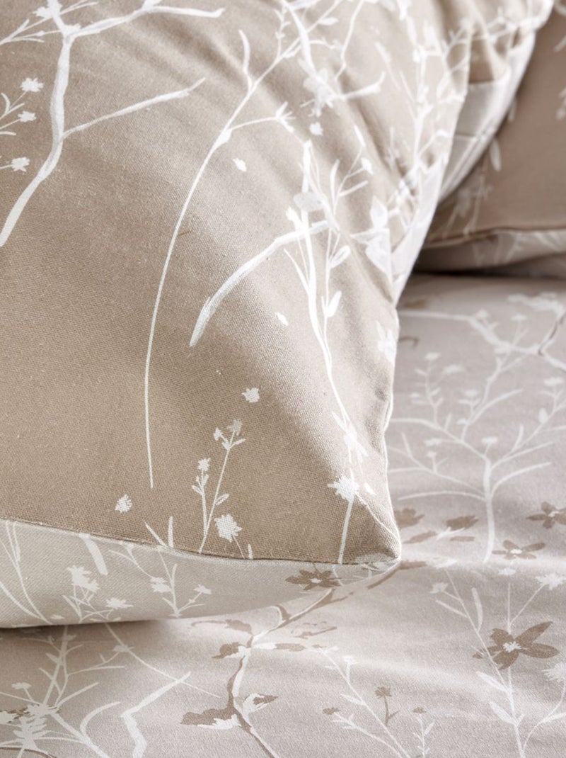 Juego de cama de flores - Doble BEIGE - Kiabi