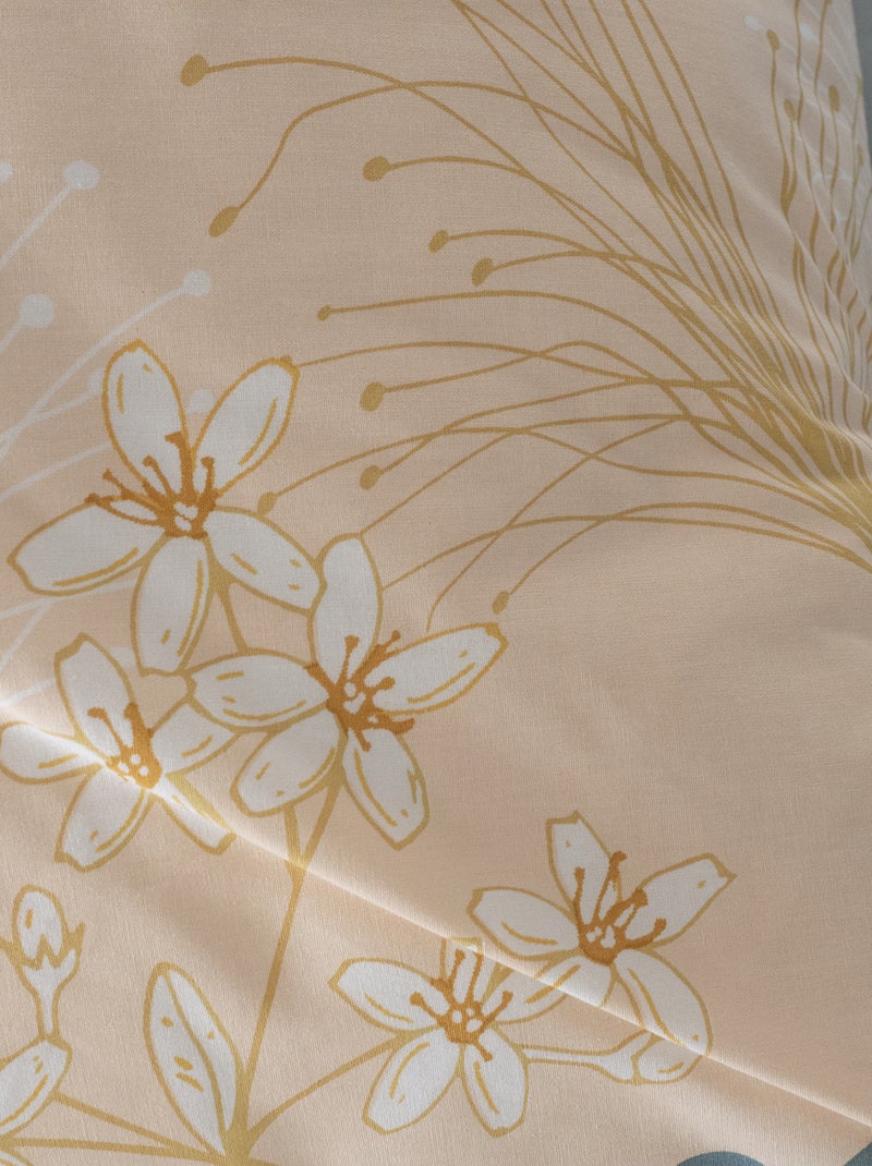 Juego de cama de flores - Doble ROSA - Kiabi