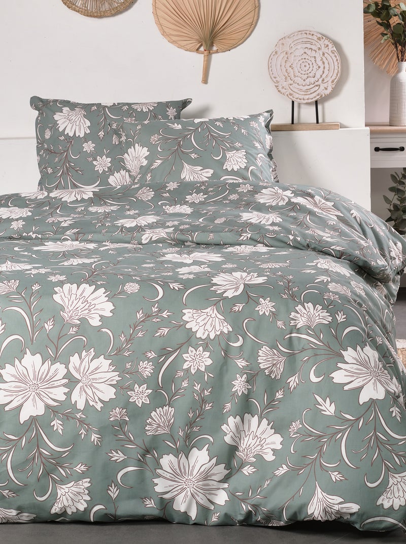 Juego de cama de 'flores' - Doble VERDE - Kiabi