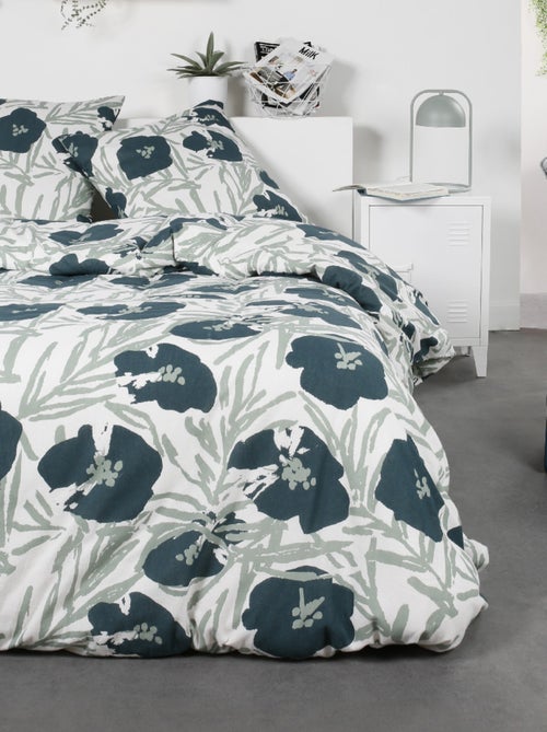 Juego de cama de franela 240 x 220 cm, Amapolas - AFIBEL - Kiabi