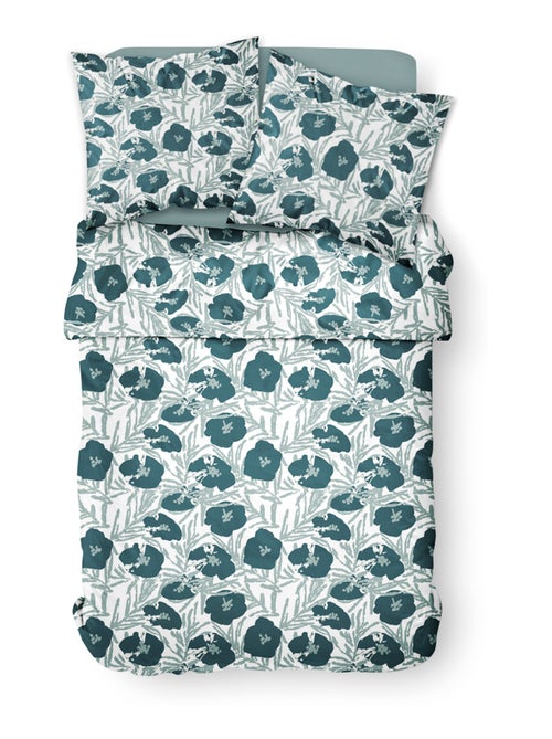 Juego de cama de franela 240 x 220 cm, Amapolas - AFIBEL - Kiabi