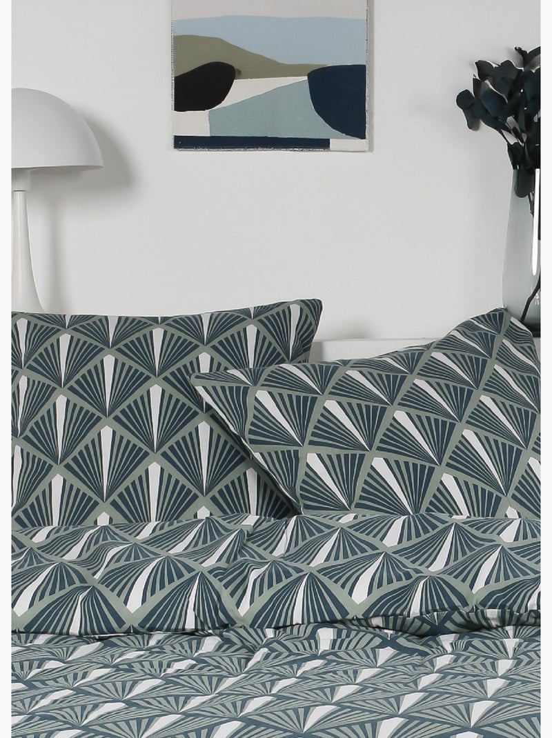 Juego de cama de franela, 240 x 220 cm, Art Déco - AFIBEL Azul - Kiabi