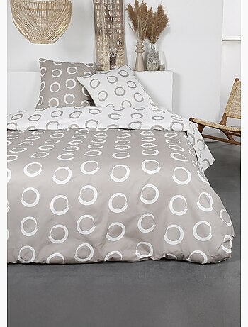 Juego de cama de franela 240 x 220 cm, Círculos - AFIBEL