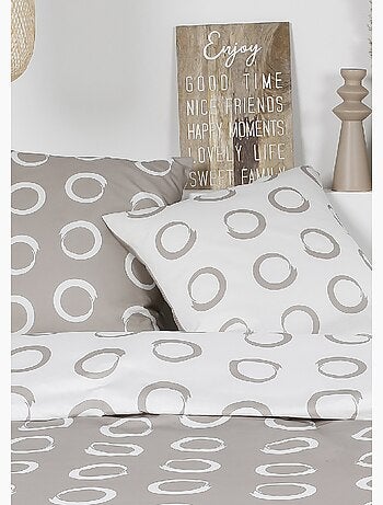 Juego de cama de franela 240 x 220 cm, Círculos - AFIBEL