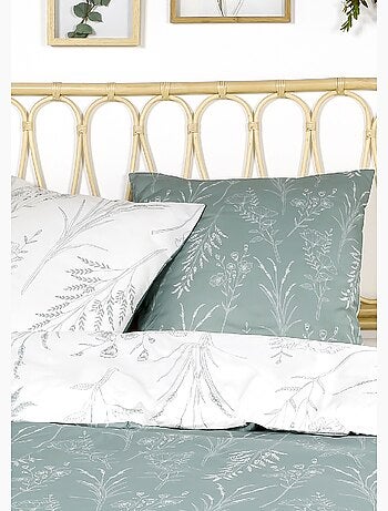 Juego de cama de franela 240 x 220 cm, estampado floral - AFIBEL