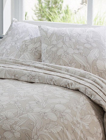 Juego de cama de franela con estampado floral