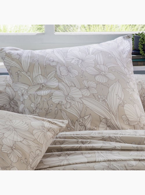 Juego de cama de franela con estampado floral - Kiabi