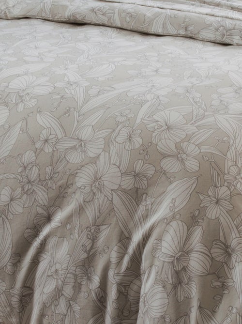 Juego de cama de franela con estampado floral - Kiabi