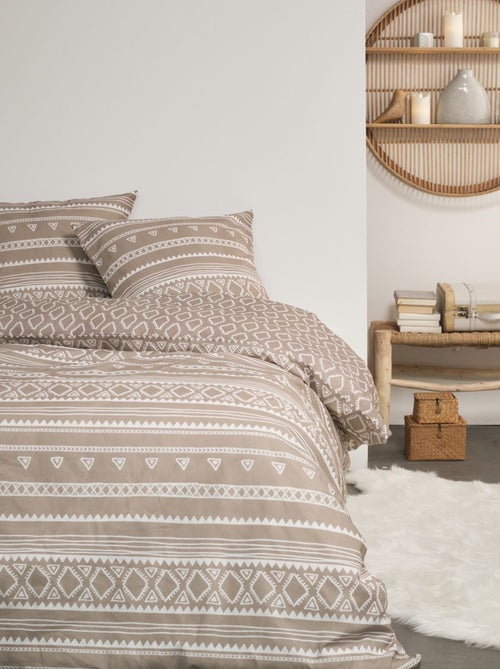 Juego de cama de franela étnica, 240 x 220 cm - AFIBEL - Kiabi Juego de cama de franela étnica, 240 x 220 cm - AFIBEL - Kiabi