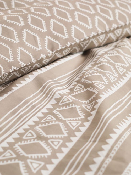 Juego de cama de franela étnica, 240 x 220 cm - AFIBEL - Kiabi Juego de cama de franela étnica, 240 x 220 cm - AFIBEL - Kiabi