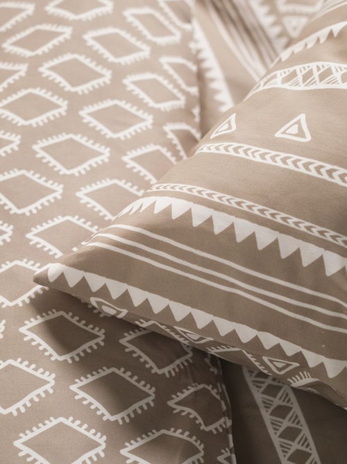 Juego de cama de franela étnica, 240 x 220 cm - AFIBEL - Kiabi Juego de cama de franela étnica, 240 x 220 cm - AFIBEL - Kiabi