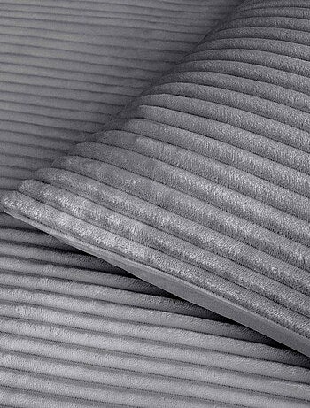 Juego de cama de franela lisa con relieve y cierre de cremallera