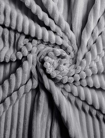 Juego de cama de franela lisa con relieve y cierre de cremallera