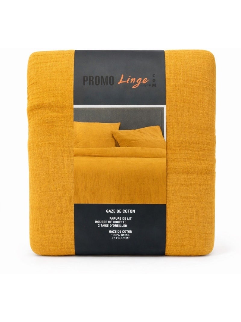Juego de cama de Gasa de Algodón Alia PROMO LINGE Amarillo - Kiabi