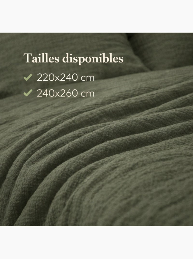 Juego de cama de Gasa de Algodón Alia PROMO LINGE Caqui - Kiabi