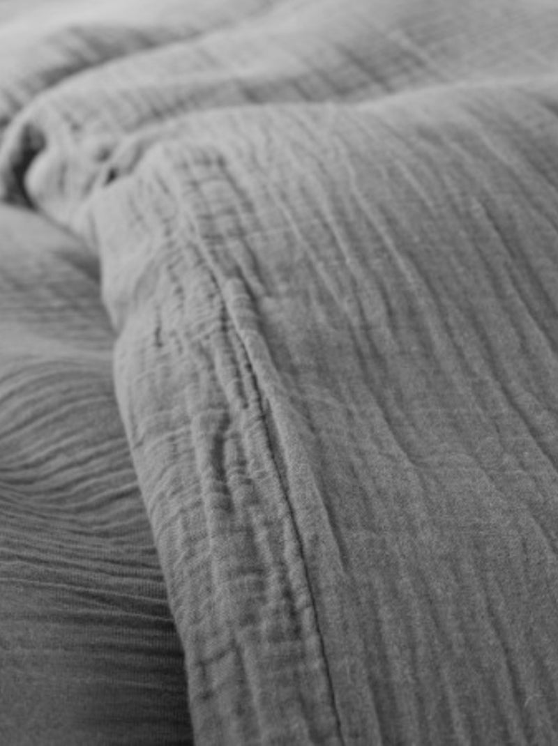 Juego de cama de Gasa de Algodón Alia PROMO LINGE Gris antracita - Kiabi