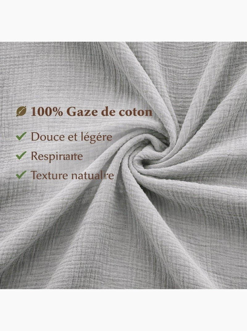 Juego de cama de Gasa de Algodón Alia PROMO LINGE Gris - Kiabi