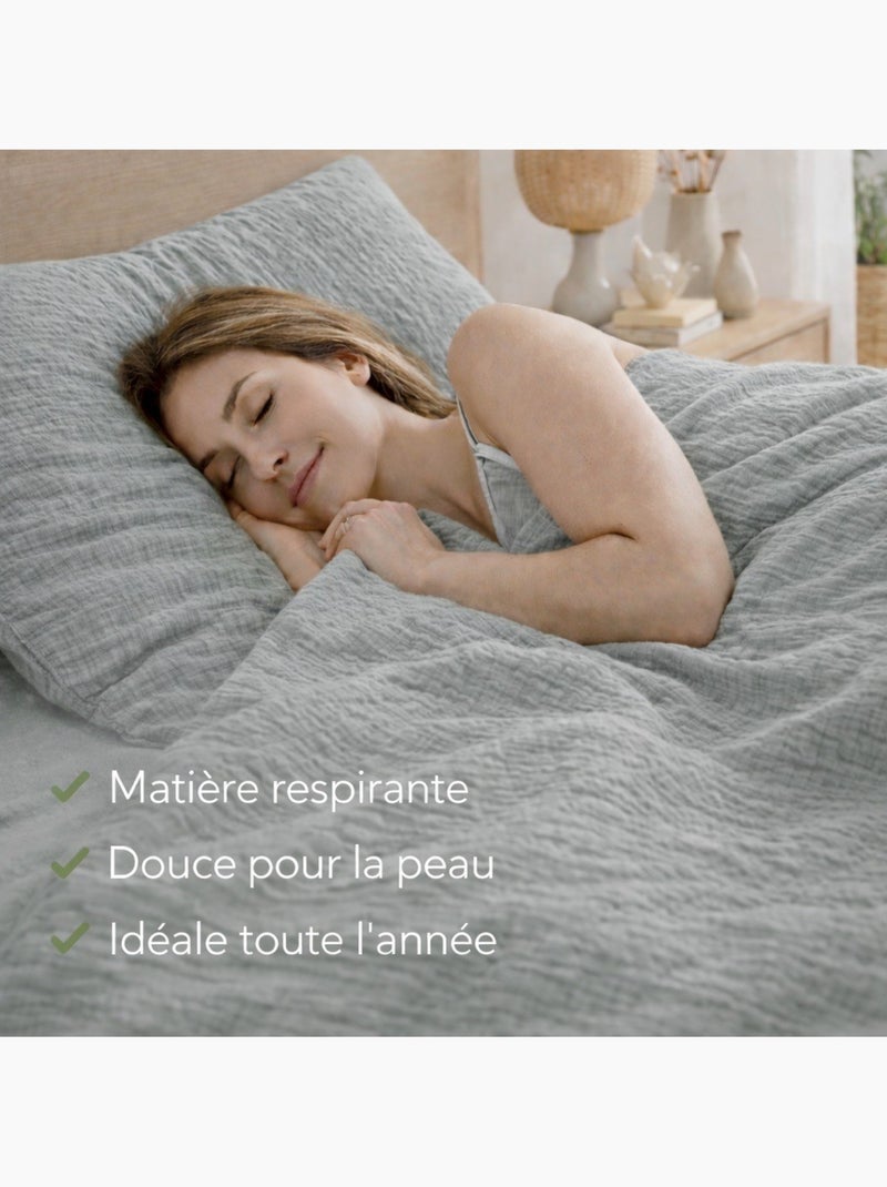 Juego de cama de Gasa de Algodón Alia PROMO LINGE Gris - Kiabi