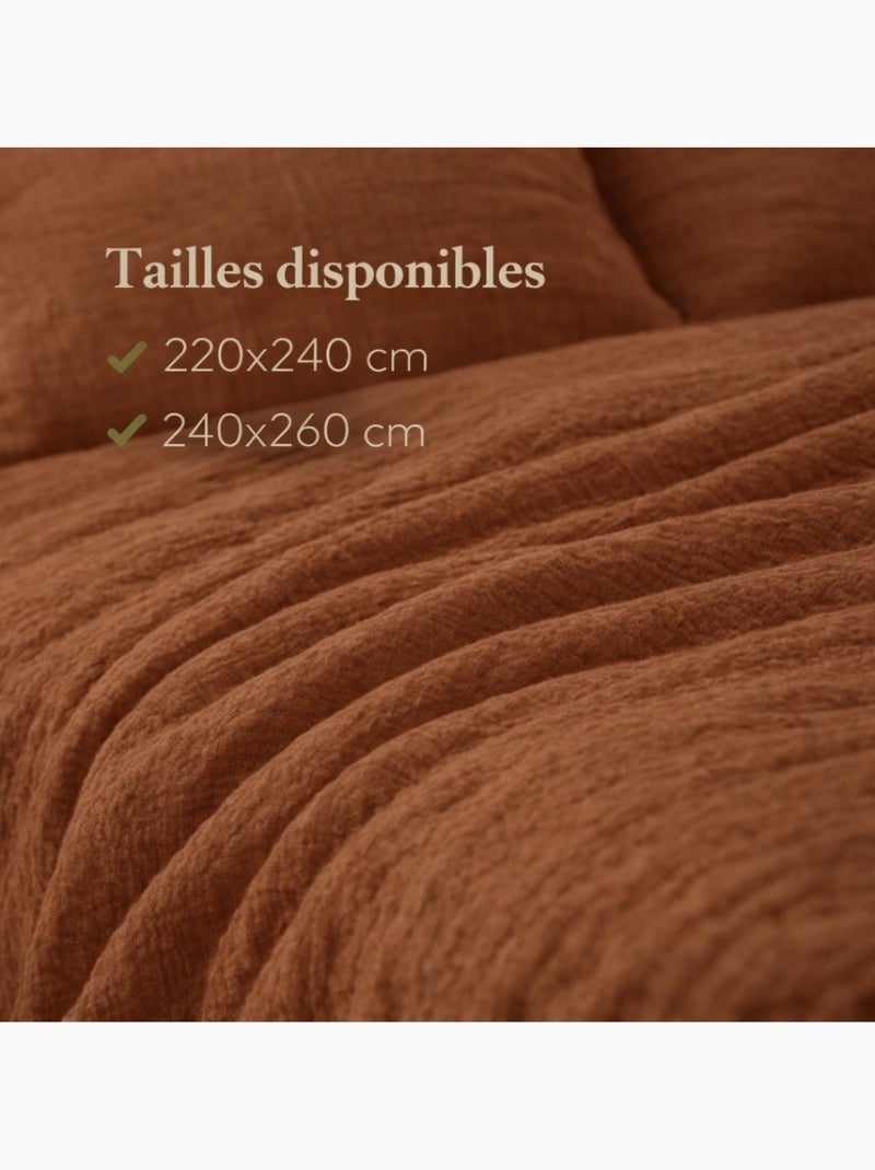 Juego de cama de Gasa de Algodón Alia PROMO LINGE Marrón glaseado - Kiabi
