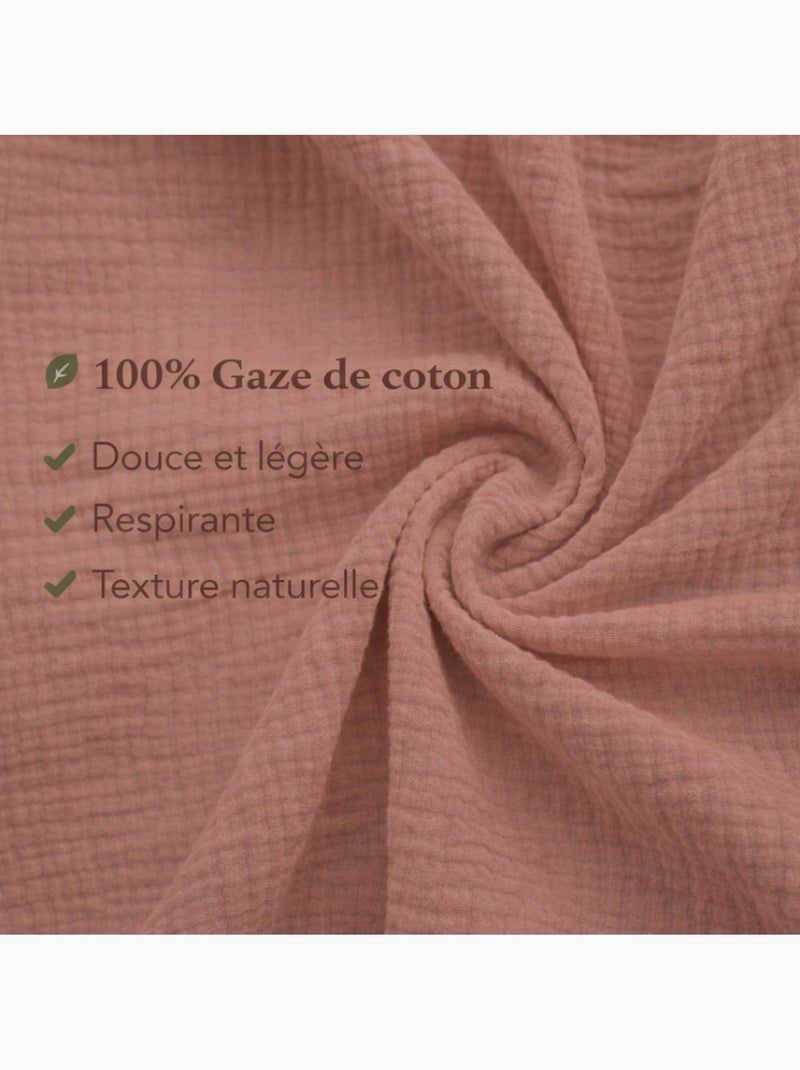 Juego de cama de Gasa de Algodón Alia PROMO LINGE Rosa - Kiabi