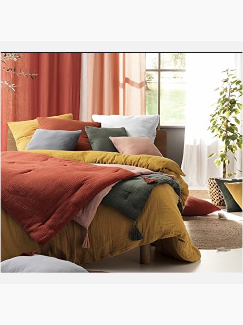 Juego de cama de Gasa de Algodón Alia PROMO LINGE Terracota - Kiabi