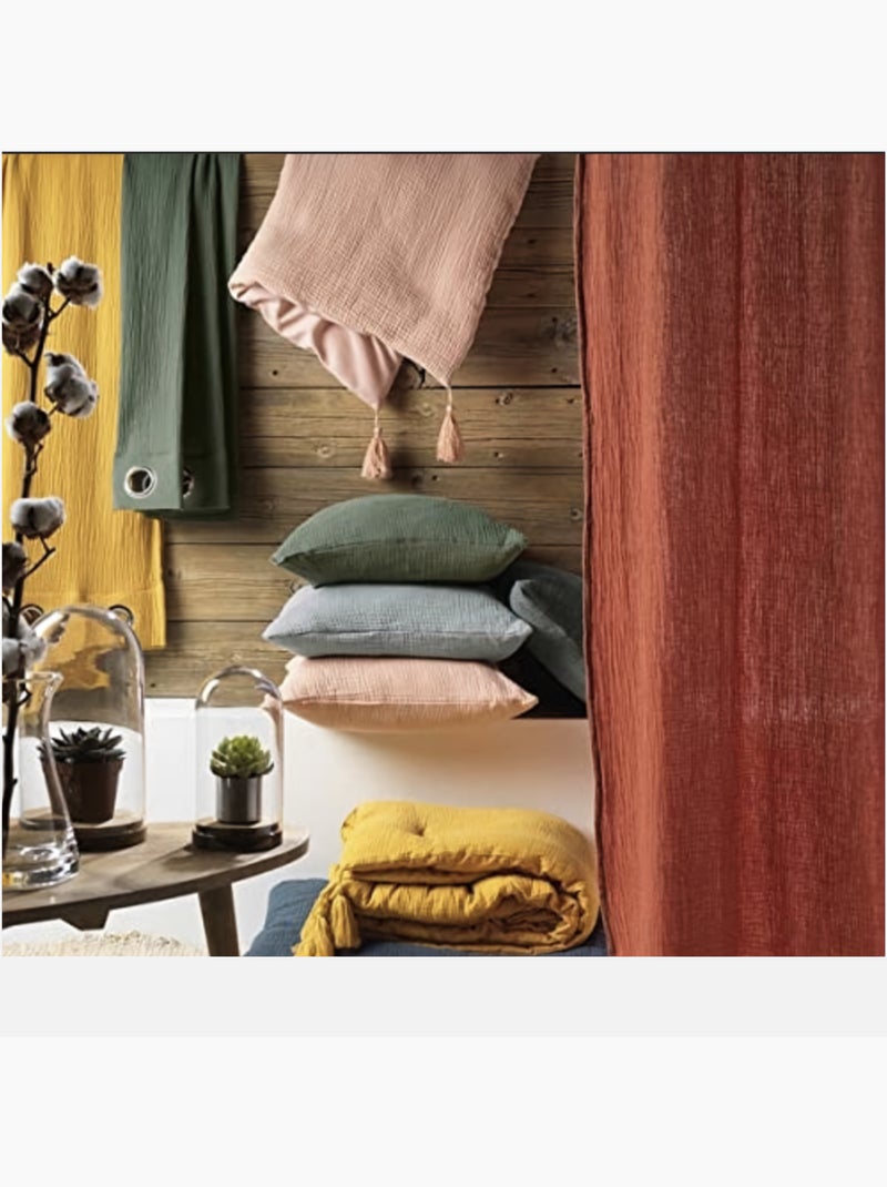 Juego de cama de Gasa de Algodón Alia PROMO LINGE Terracota - Kiabi