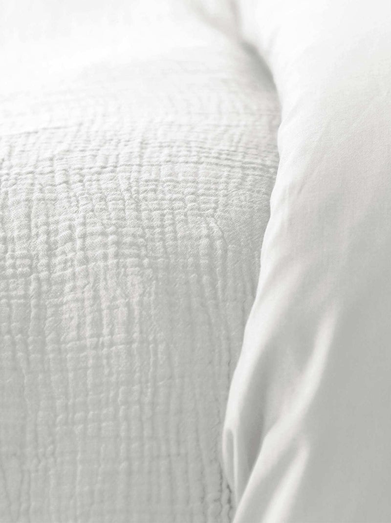 Juego de cama de gasa de algodón blanco - Kiabi