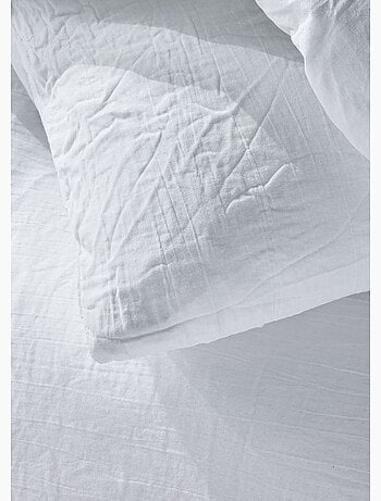 Juego de cama de gasa de algodón lisa, 240 x 220 cm - AFIBEL