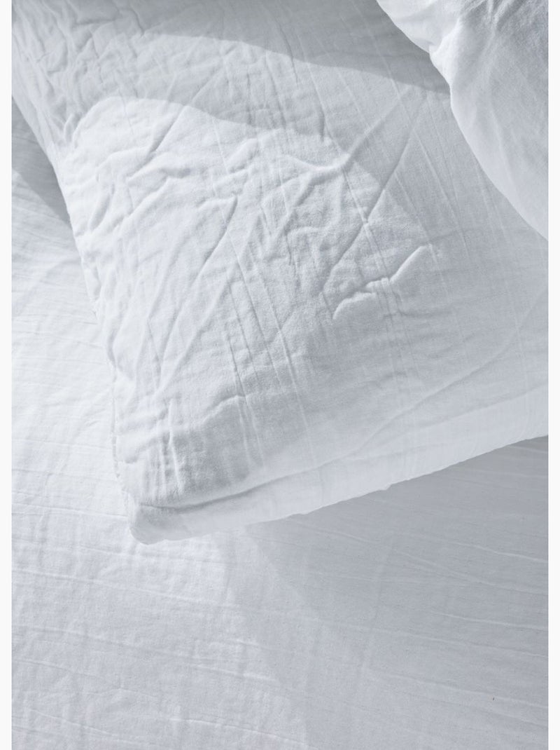 Juego de cama de gasa de algodón lisa, 240 x 220 cm - AFIBEL Blanco - Kiabi