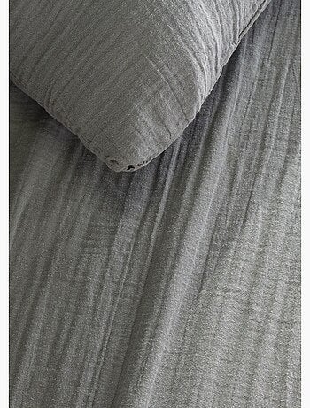Juego de cama de gasa de algodón lisa, 240 x 220 cm - AFIBEL