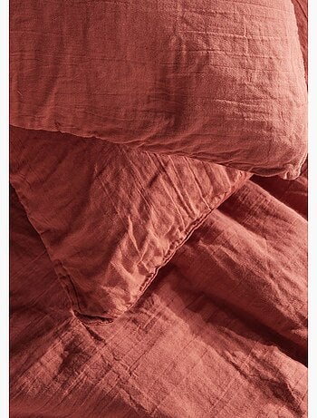 Juego de cama de gasa de algodón lisa, 240 x 220 cm - AFIBEL