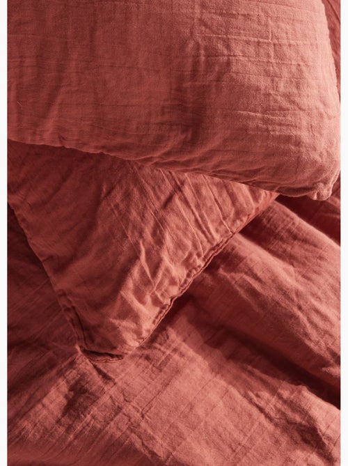 Juego de cama de gasa de algodón lisa, 240 x 220 cm - AFIBEL - Kiabi