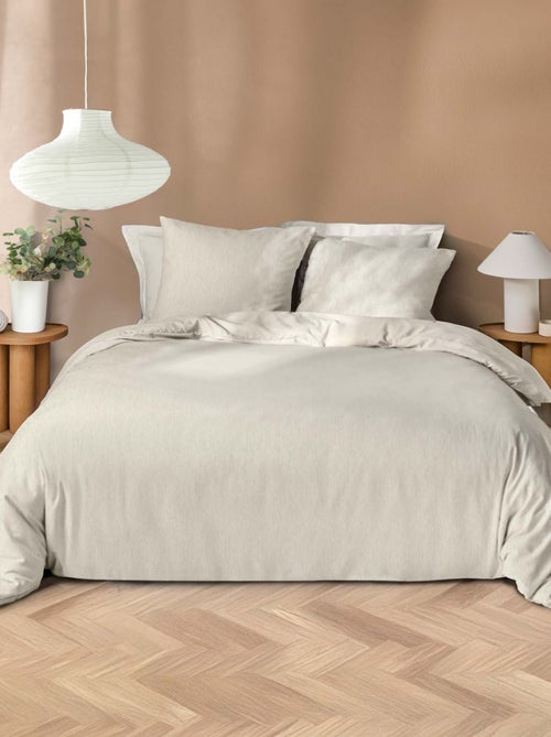 Juego de cama de microfibra franela con diseño de finas rayas - Kiabi