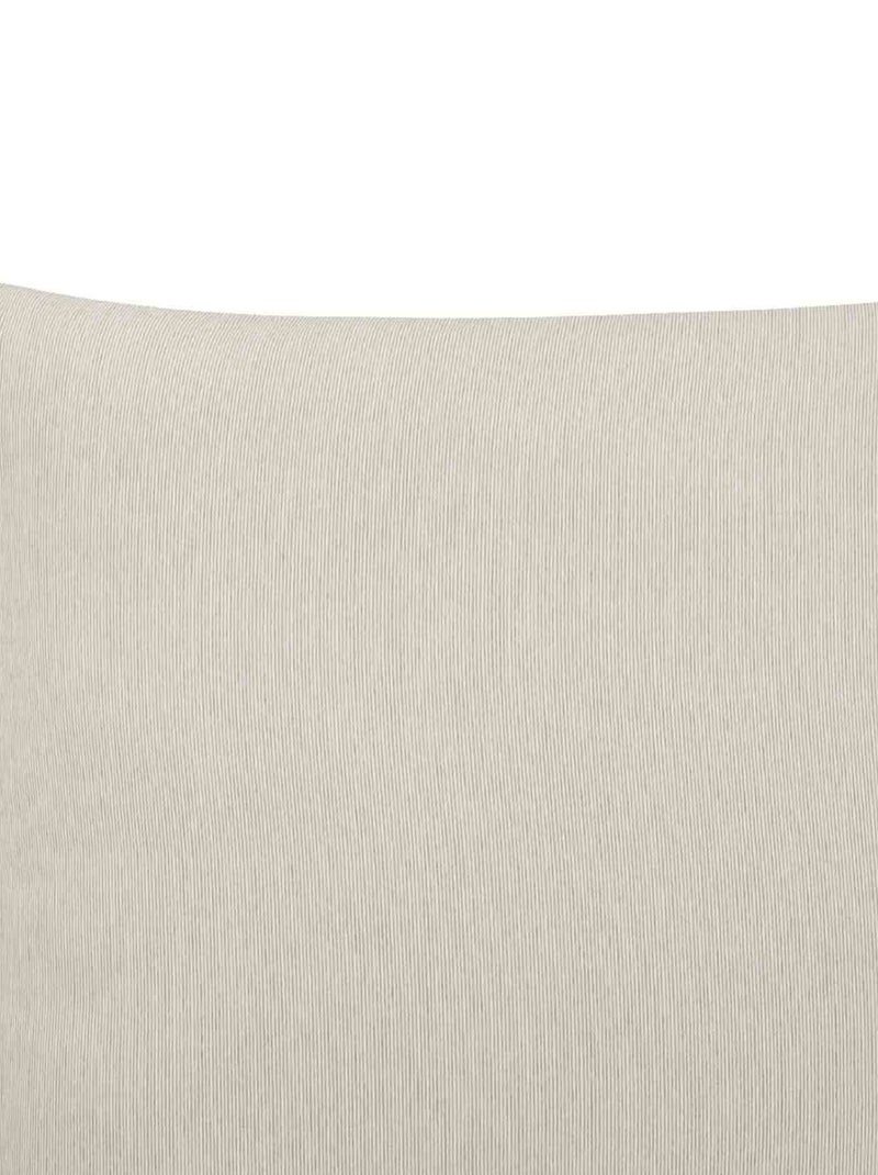 Juego de cama de microfibra franela con diseño de finas rayas Beige gris - Kiabi