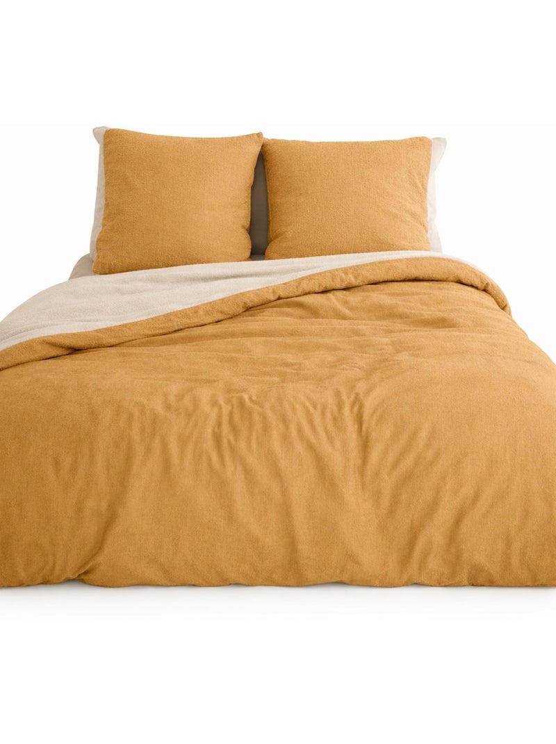 Juego de cama de microfibra gofrada Amarillo - Kiabi