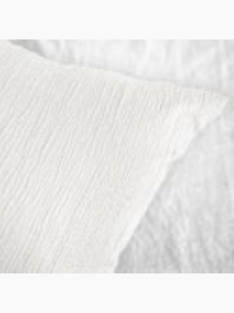Juego de cama de microfibra gofrada Blanco - Kiabi