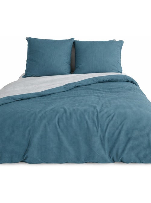 Juego de cama de microfibra gofrada - Kiabi Juego de cama de microfibra gofrada - Kiabi