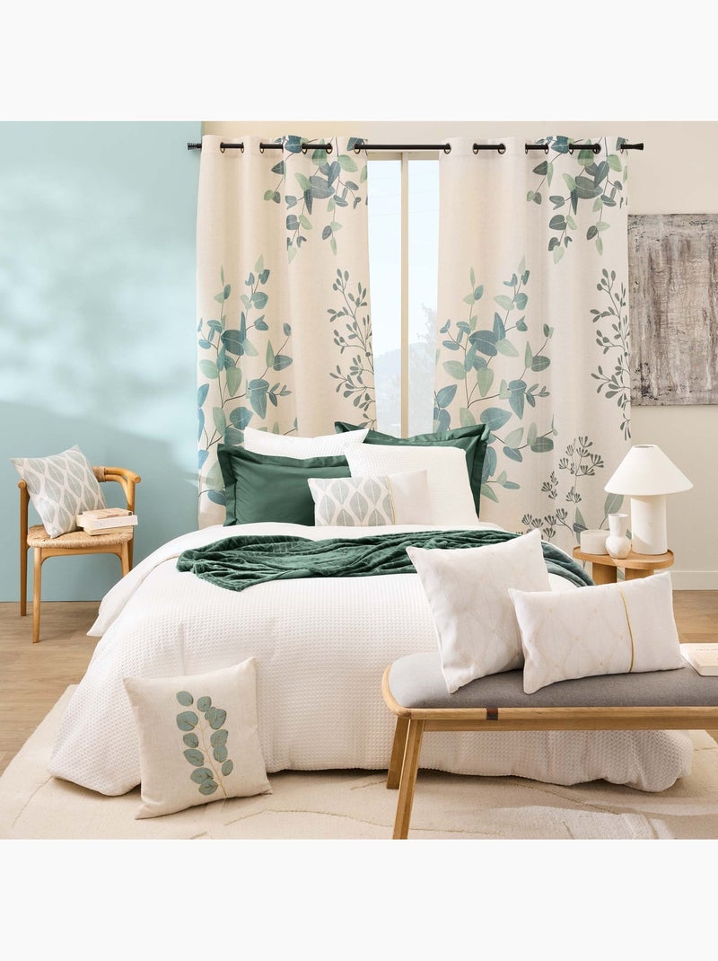 Juego de cama de microfibra gofrada con diseño de panal Blanco - Kiabi