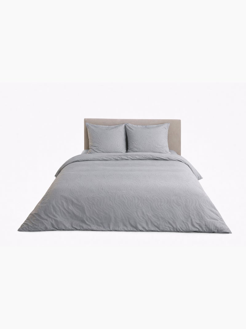 Juego de cama de microfibra gofrada Gris - Kiabi