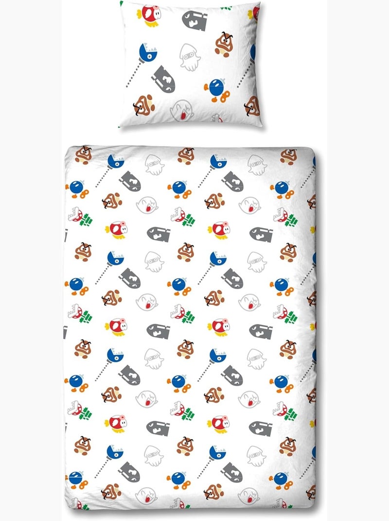 Juego de cama de microfibra lyo mario Gris - Kiabi