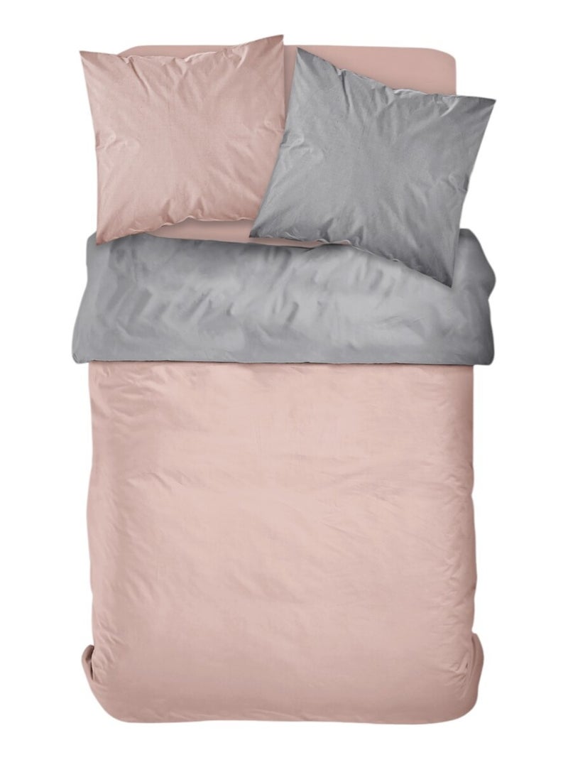 Juego de cama de percal de algodón, 240 x 220 cm - AFIBEL Gris - Kiabi